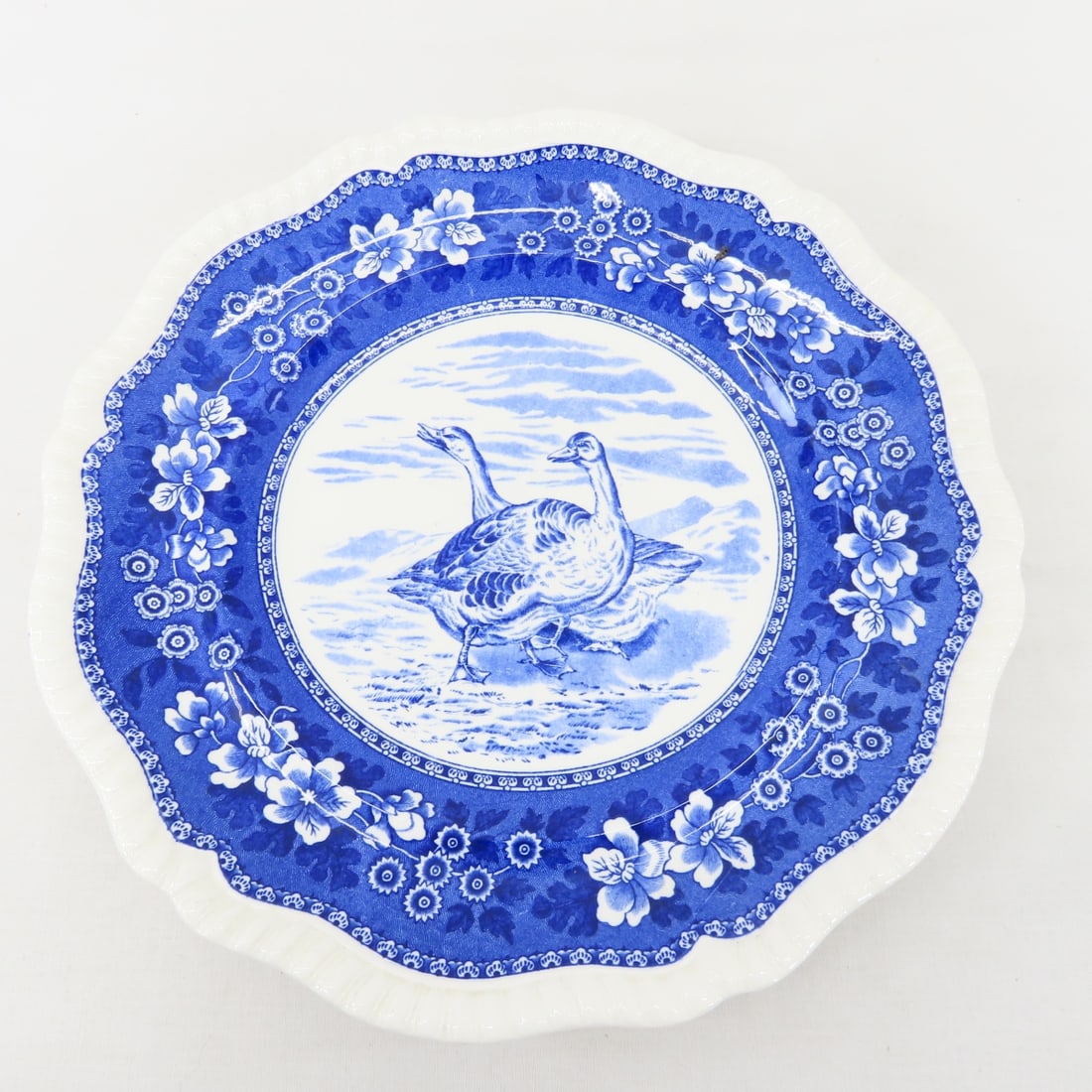 Spode & Made In England Blue Transferware plates - 4