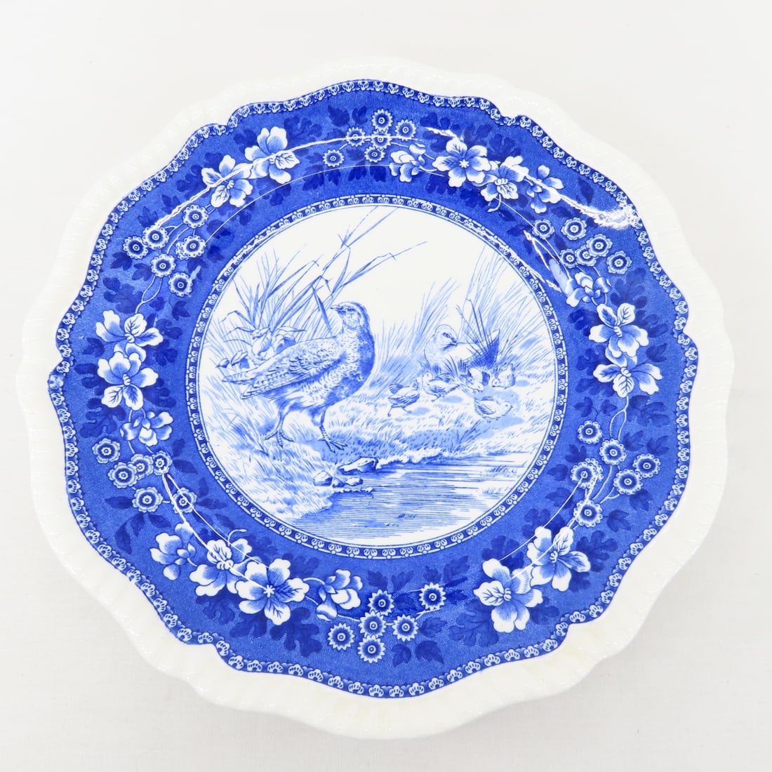 Spode & Made In England Blue Transferware plates - 6