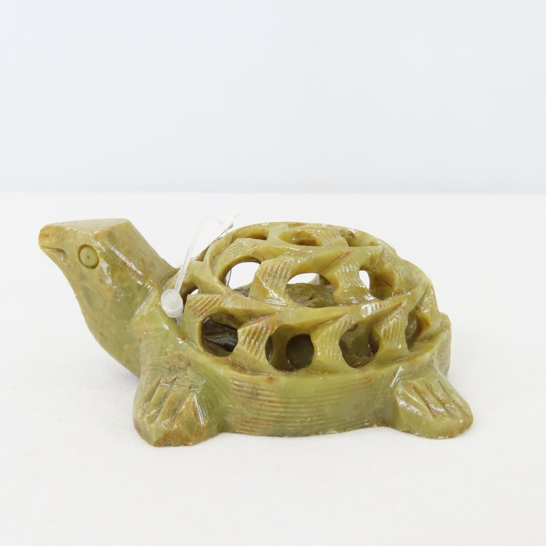 Cinnabar Snuff Container, mini Buddha, Jade Disc - 3