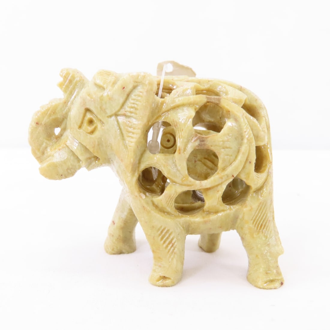 Cinnabar Snuff Container, mini Buddha, Jade Disc - 7