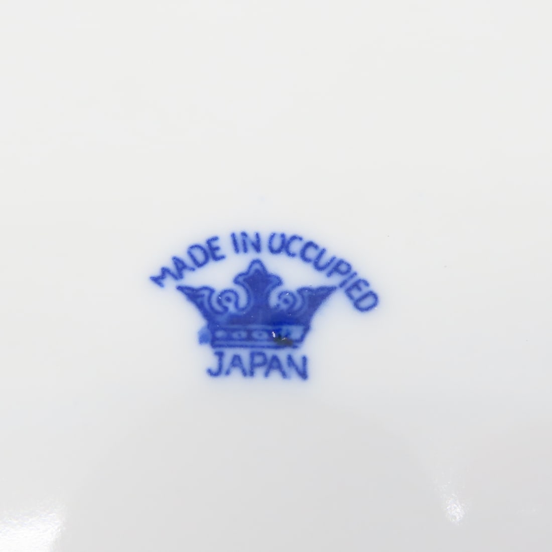 6 Japanese Flow Blue Plates and 1 Platter - 8