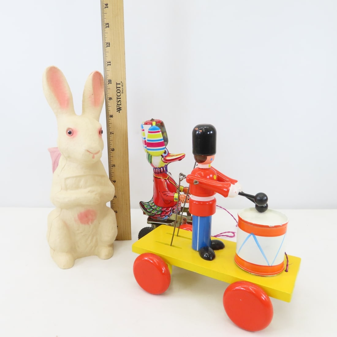 Paper Mache Easter Bunny & Chick, Tin Toys & more - 17
