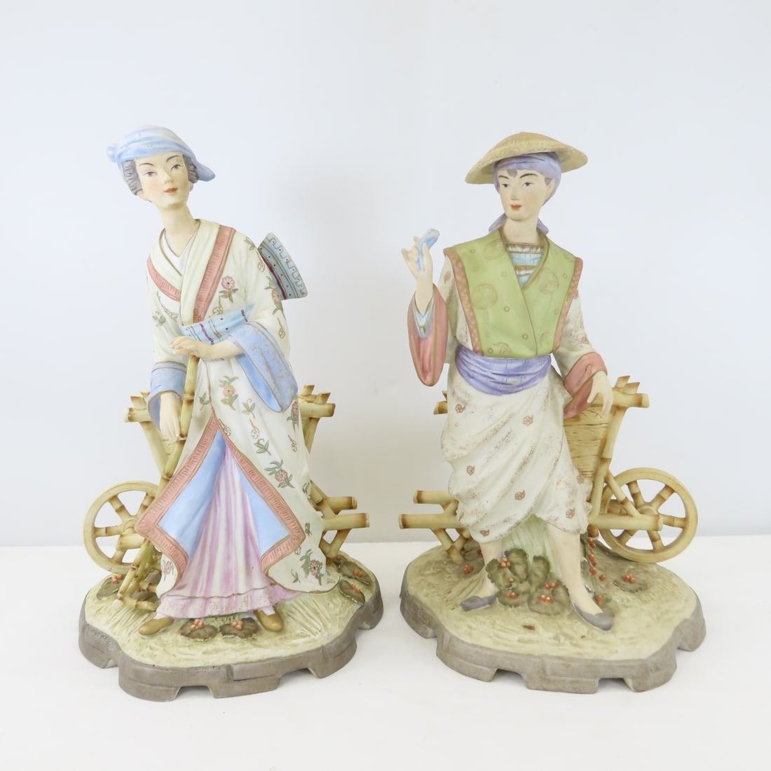 Pair of Japanese Porcelain Figures approx 14" tall (1 of 18)