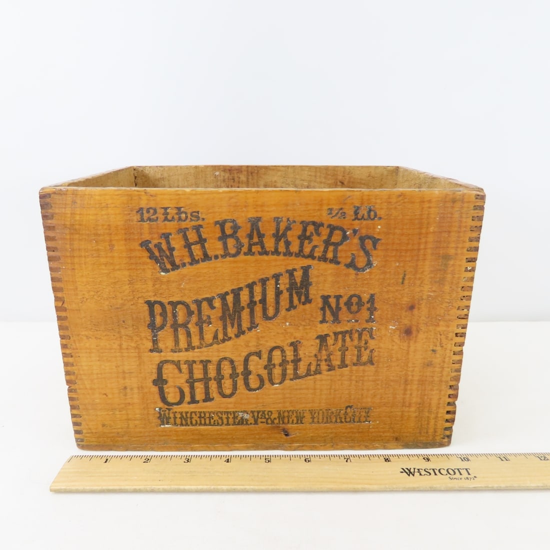 Vintage Wood Advertising Boxes, W.H. Baker's - 5