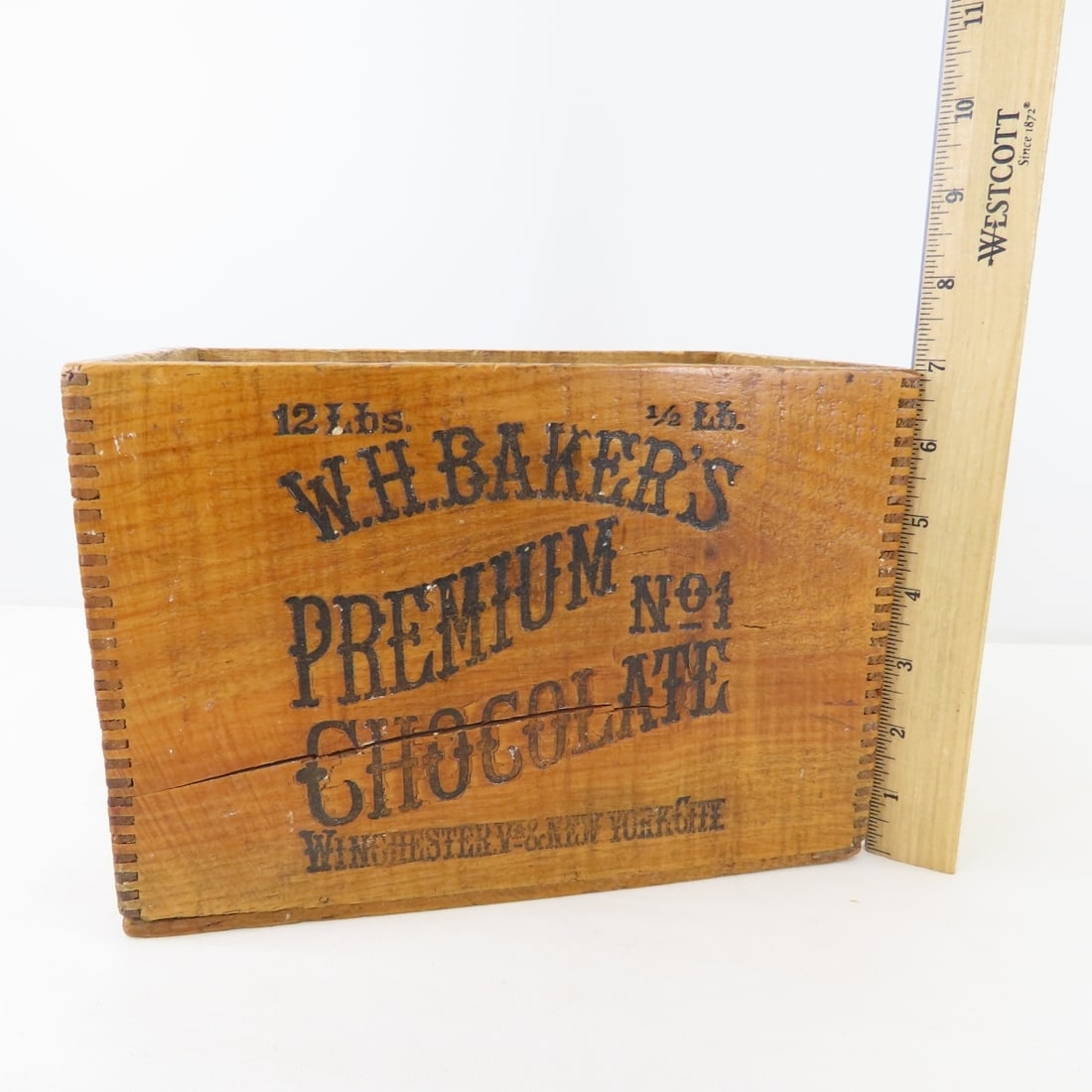 Vintage Wood Advertising Boxes, W.H. Baker's - 7