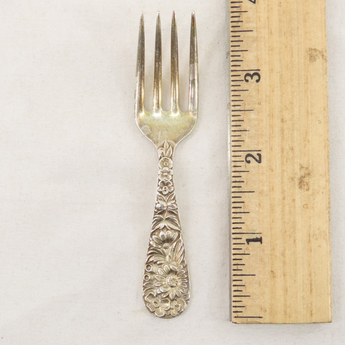 S Kirk & Sons Sterling Sunflower Baby Fork & Spoon - 6