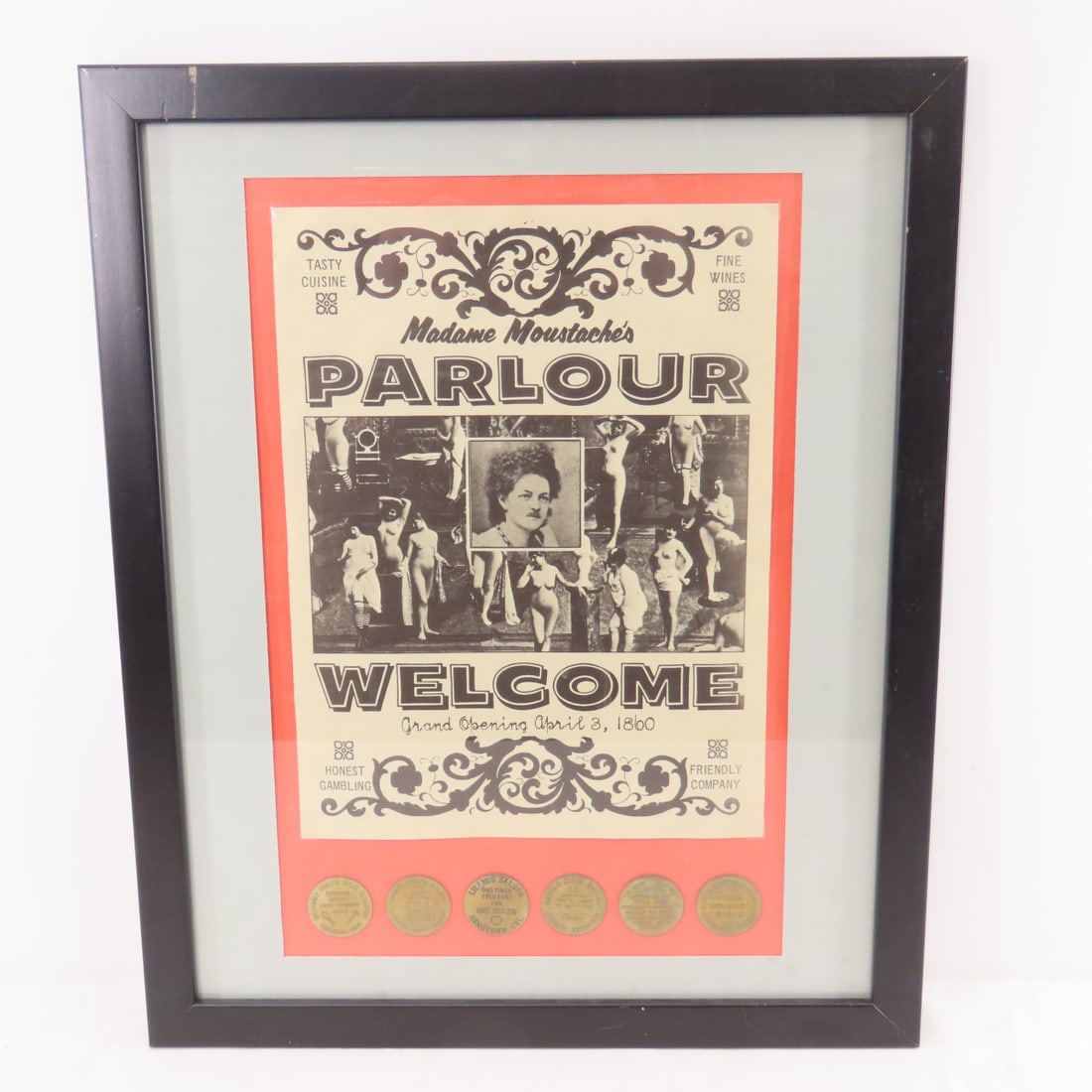 Framed Art, Brothel Coins & Indian Head Nickels - 7