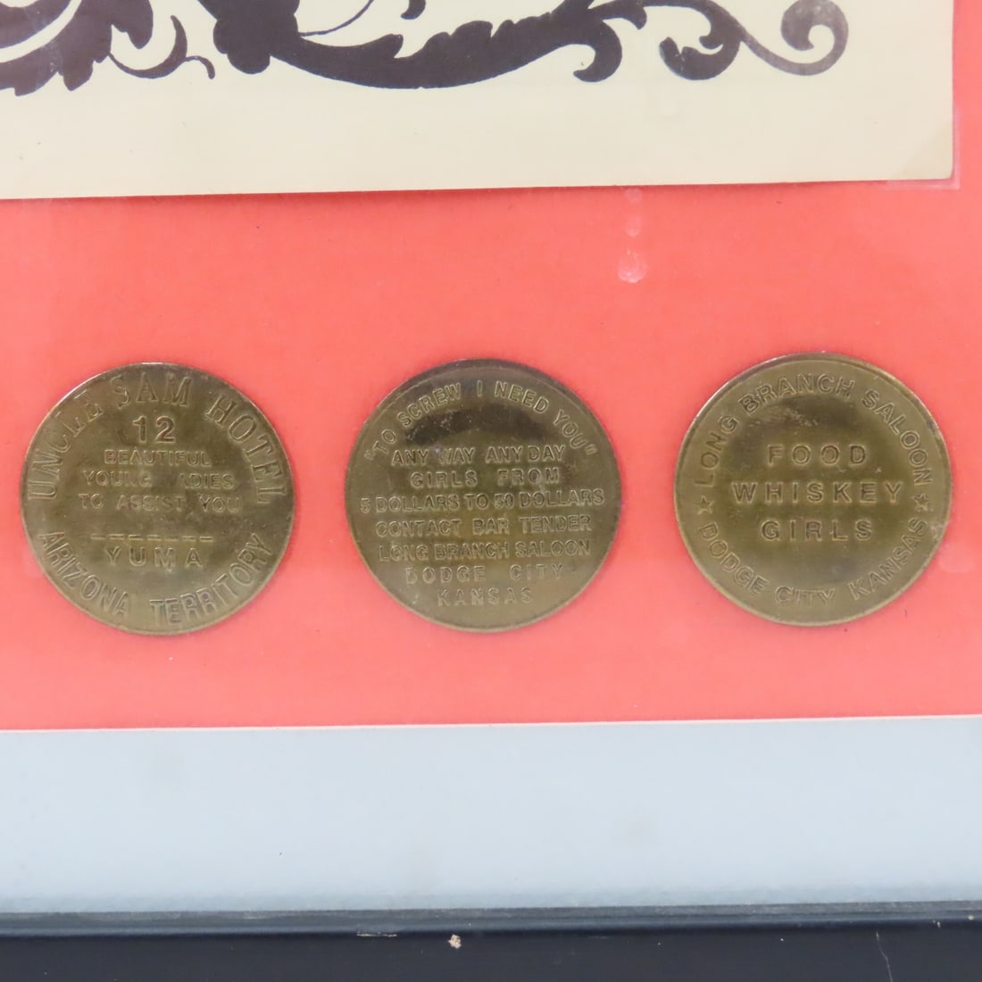 Framed Art, Brothel Coins & Indian Head Nickels - 9