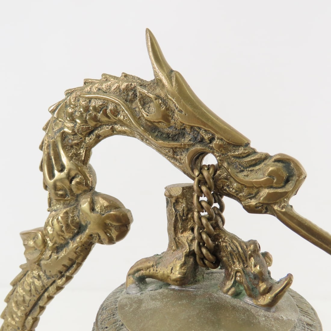 Vintage Bronze Chinese Dragon Bell/gong - 10