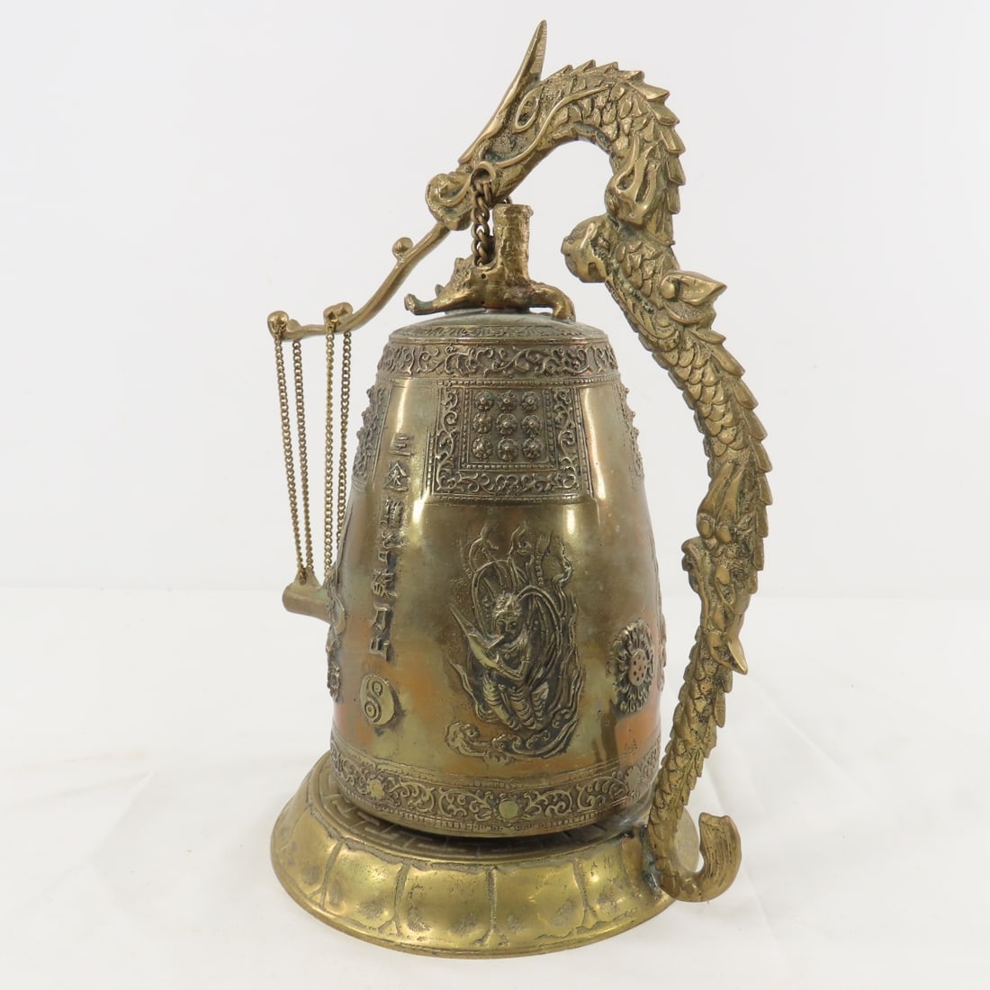 Vintage Bronze Chinese Dragon Bell/gong - 6