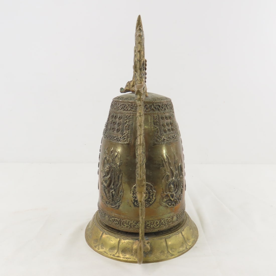 Vintage Bronze Chinese Dragon Bell/gong - 7