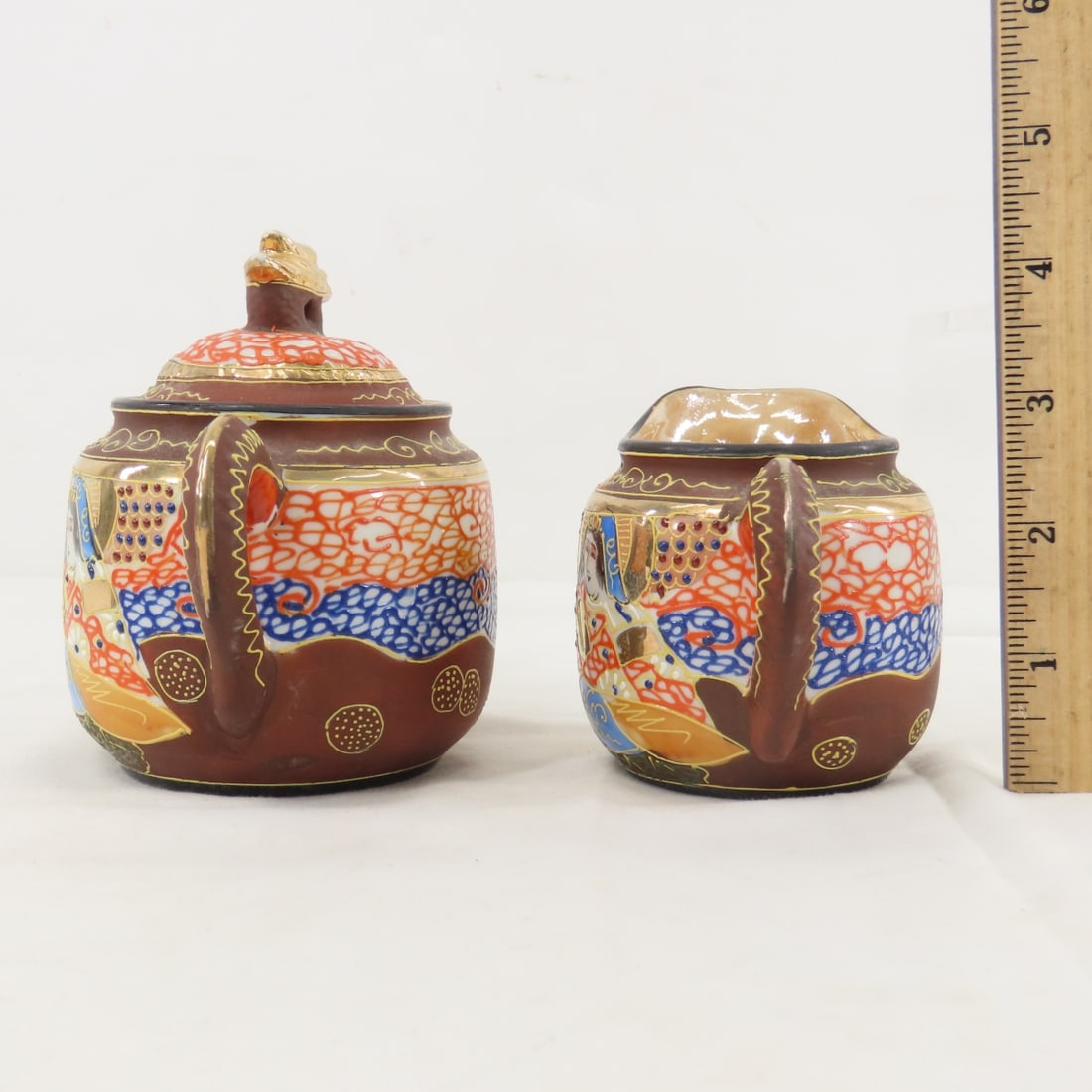 Japanese Satsuma style tea set & more - 11