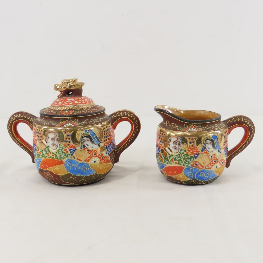Japanese Satsuma style tea set & more - 8