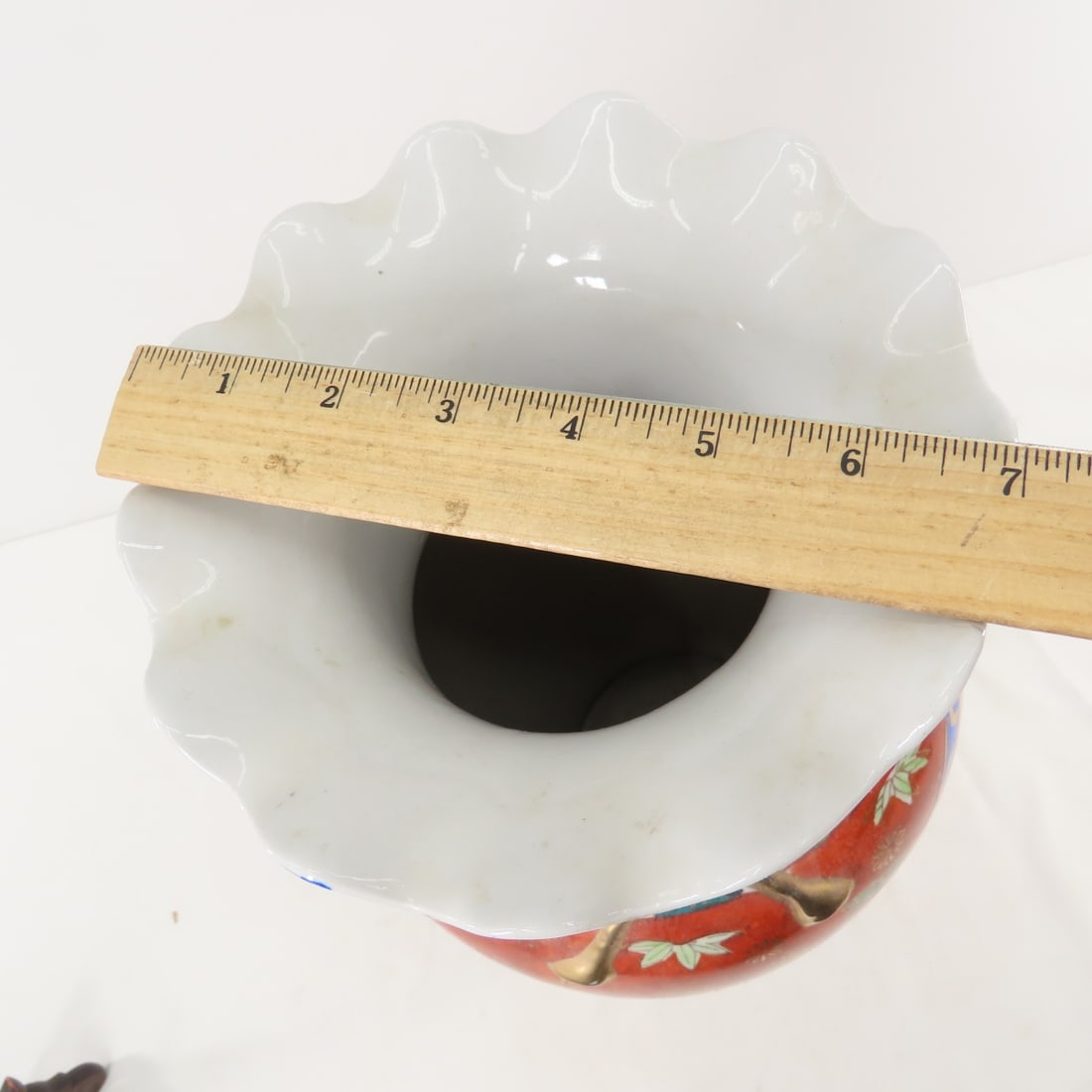 Japanese Imari style Vase with stand, signed - 6