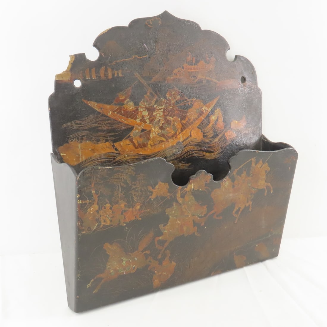 Vintage Japanese painted folding shelf & more - 11