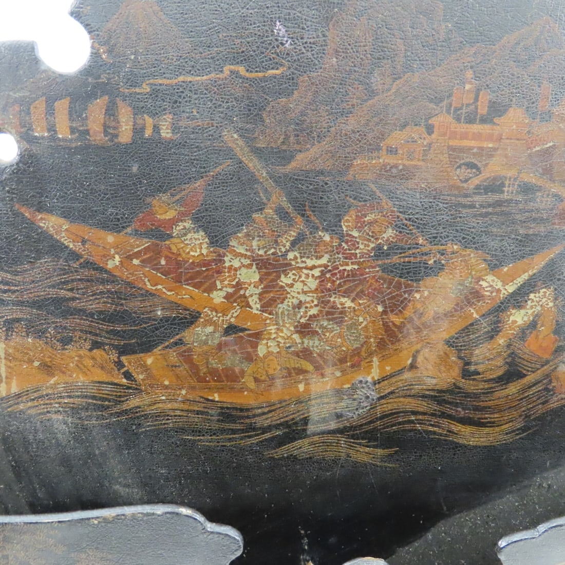 Vintage Japanese painted folding shelf & more - 15