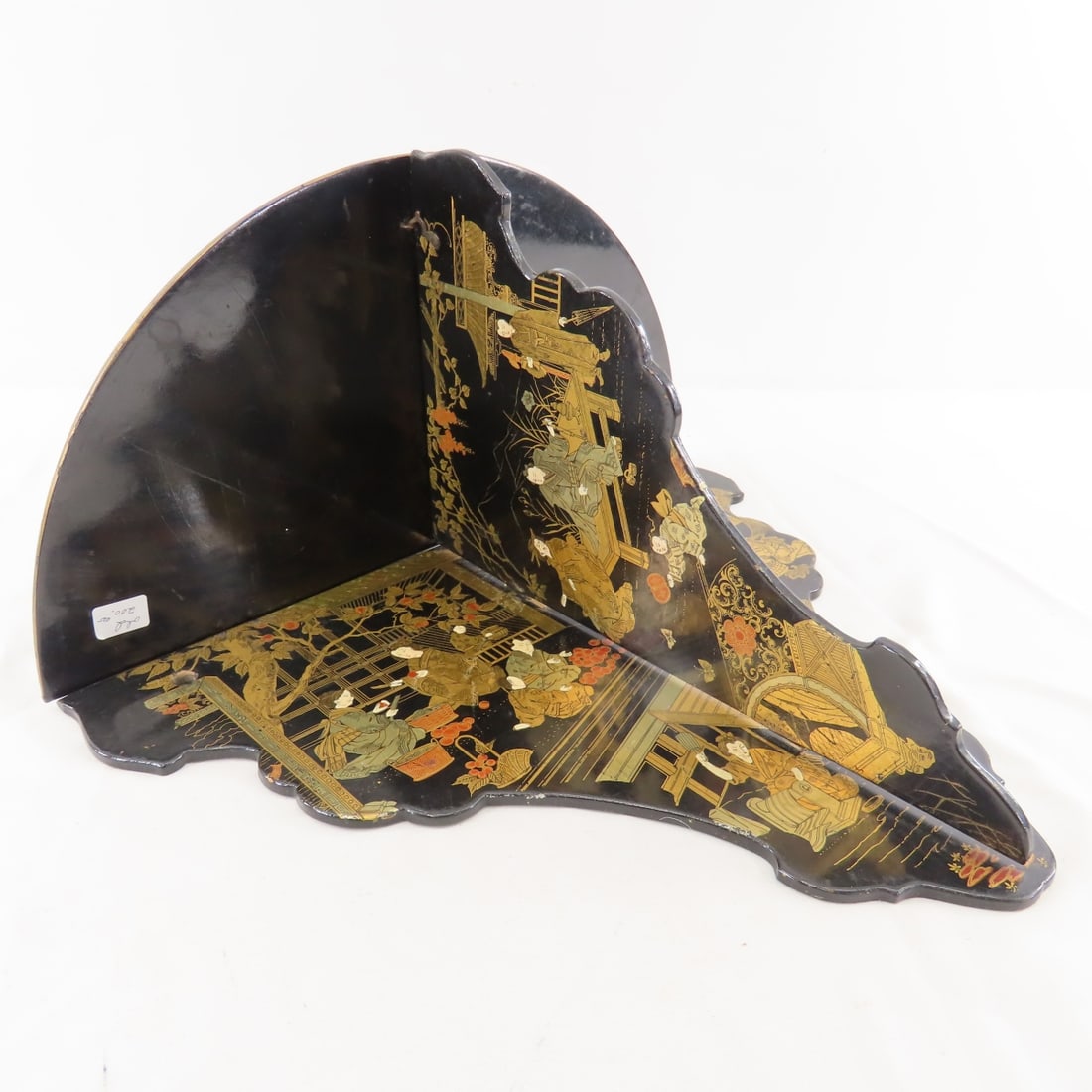 Vintage Japanese painted folding shelf & more - 3