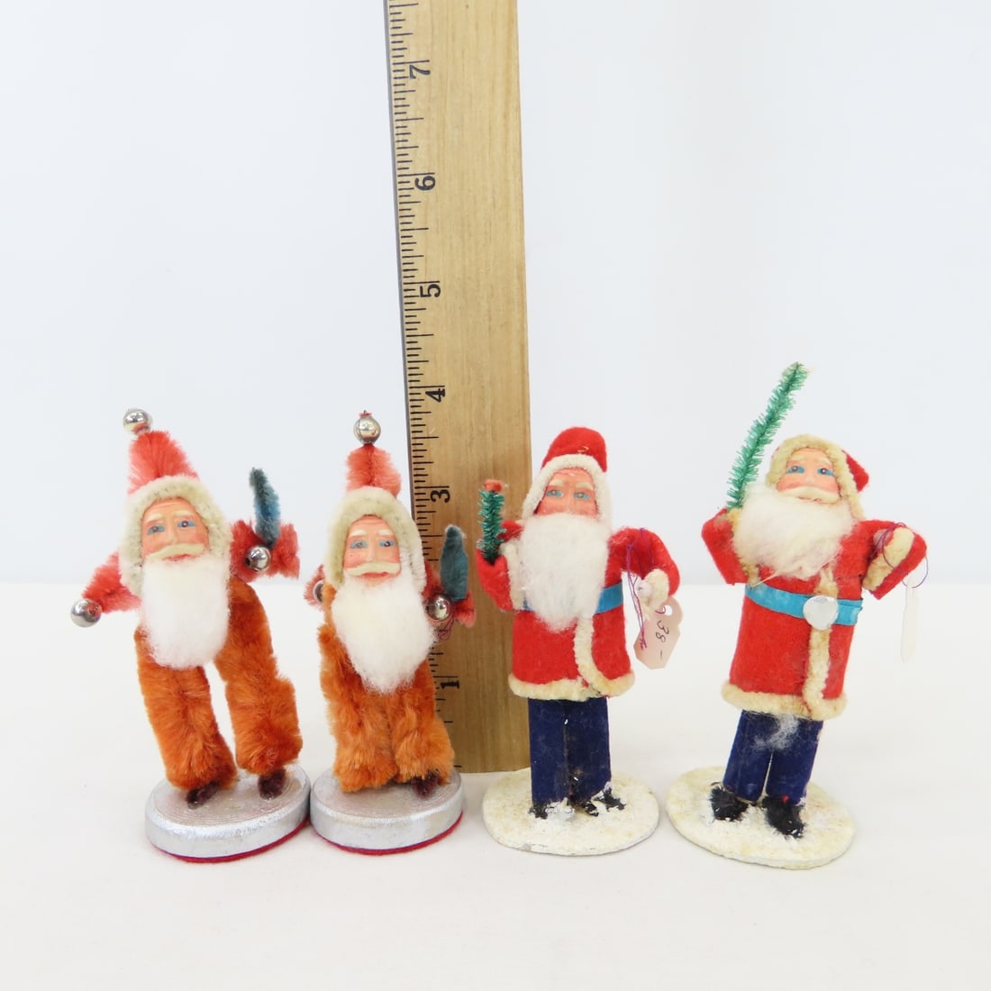 Vintage Santa Ornaments & figures, Chenille, Japan - 18