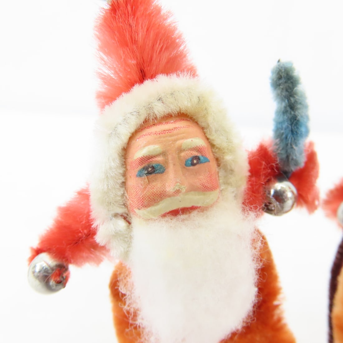 Vintage Santa Ornaments & figures, Chenille, Japan - 7