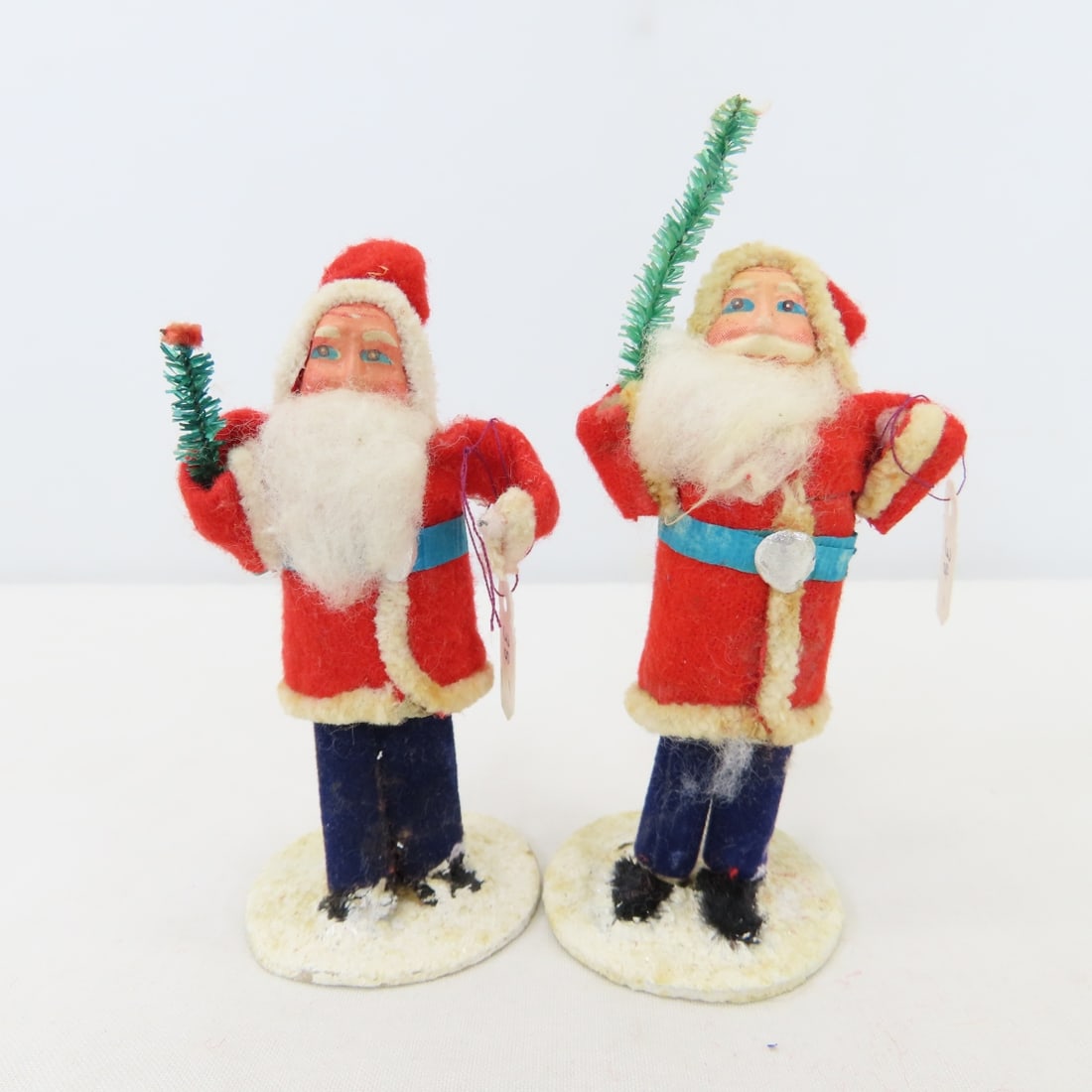 Vintage Santa Ornaments & figures, Chenille, Japan - 8