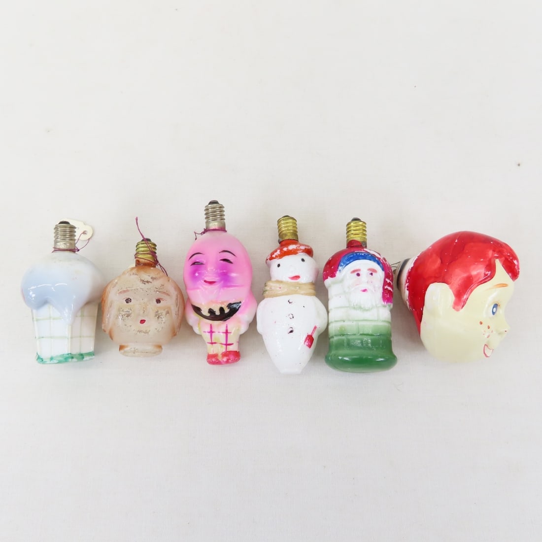 6 Vintage Christmas & other figural light bulbs (1 of 15)