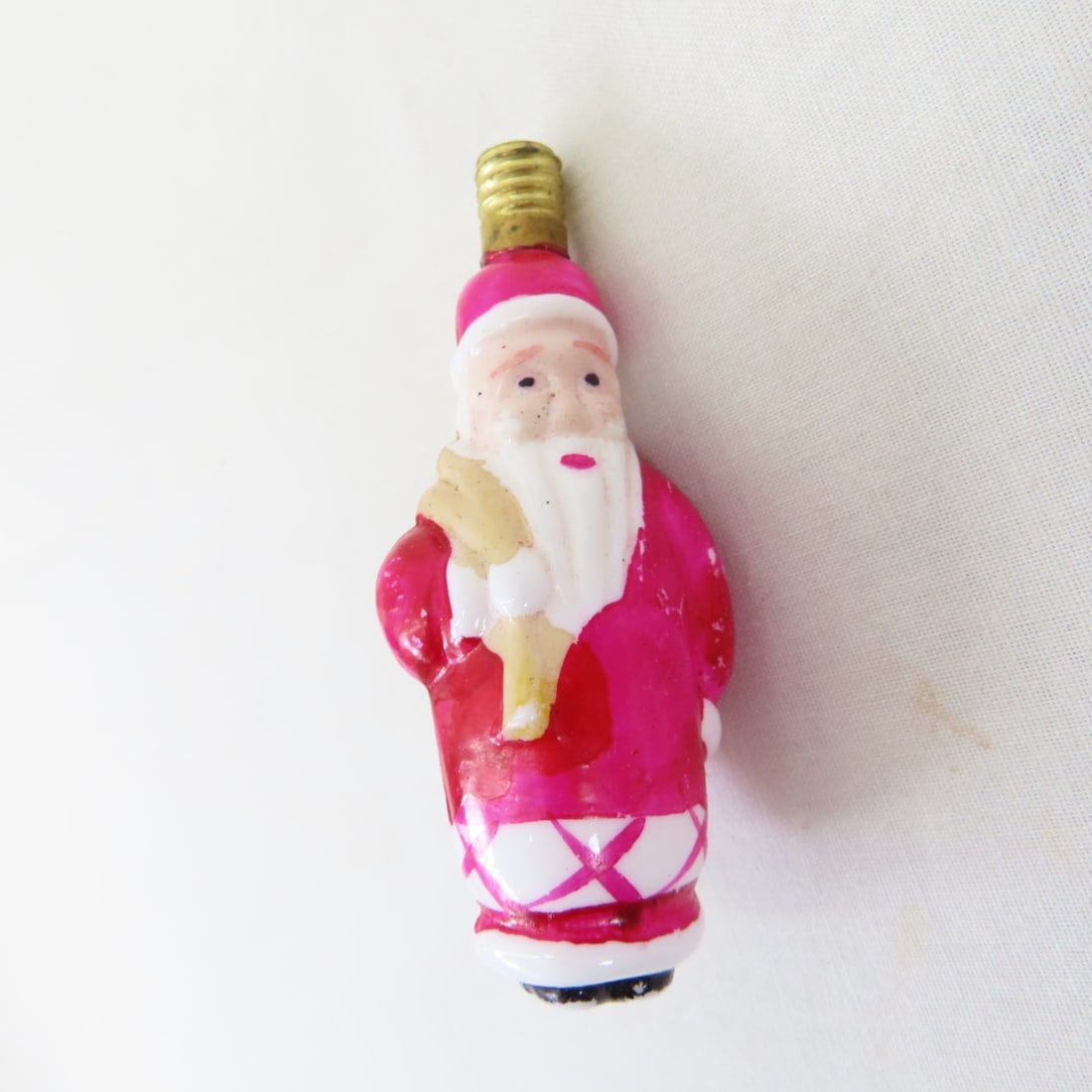 6 Vintage Santa Figural Light Bulbs - 11