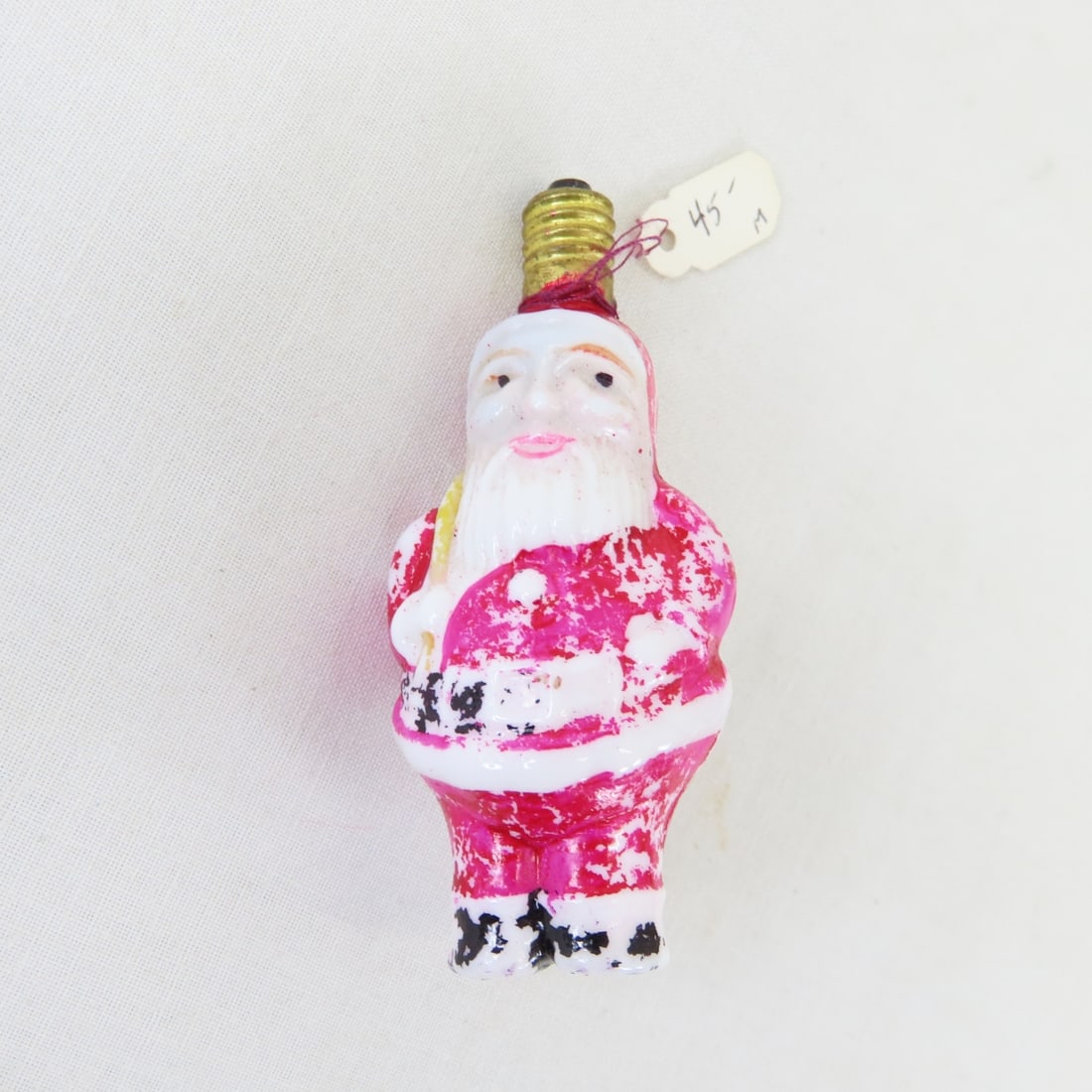 6 Vintage Santa Figural Light Bulbs - 13