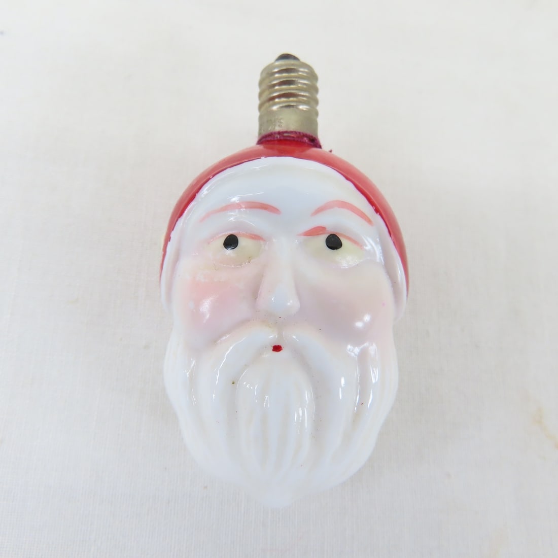 6 Vintage Santa Figural Light Bulbs - 6