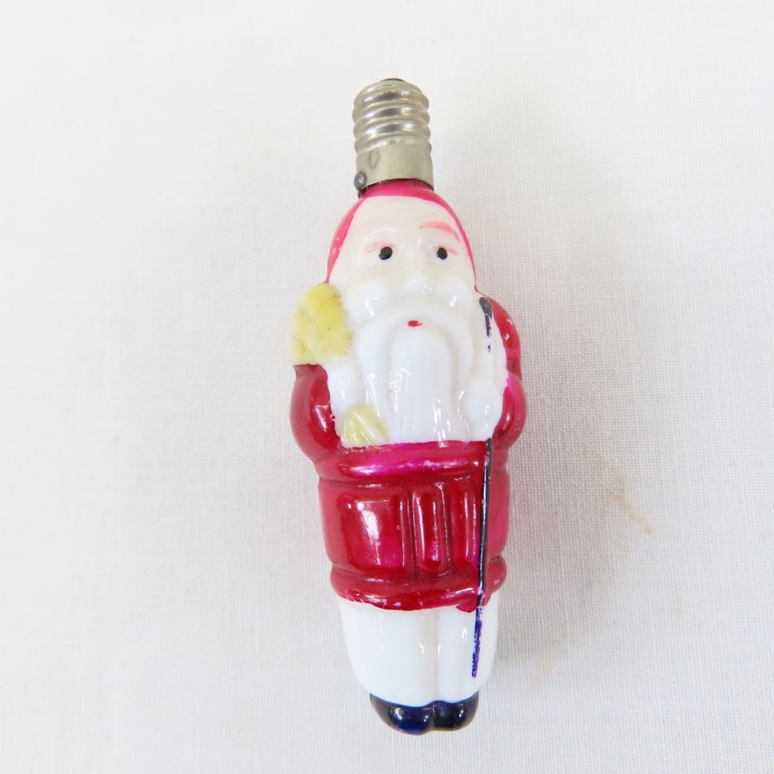 6 Vintage Santa Figural Light Bulbs - 7