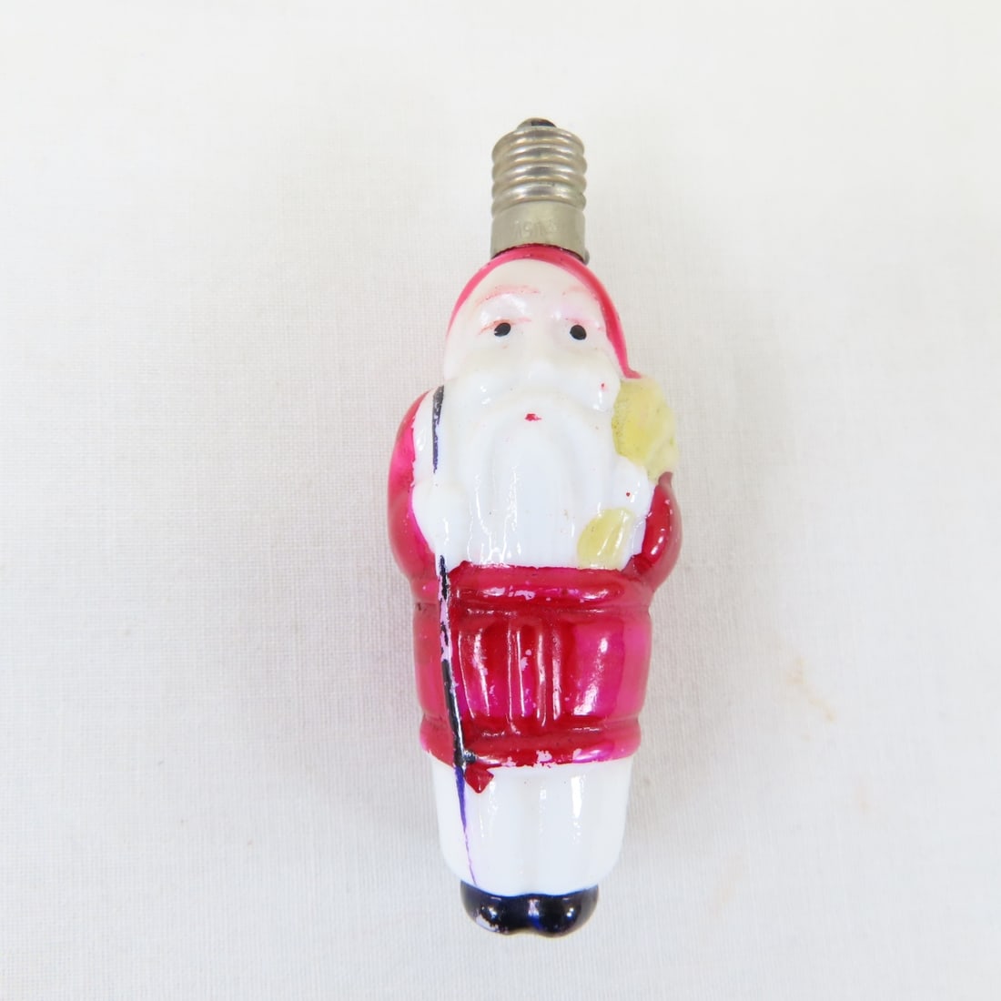 6 Vintage Santa Figural Light Bulbs - 8