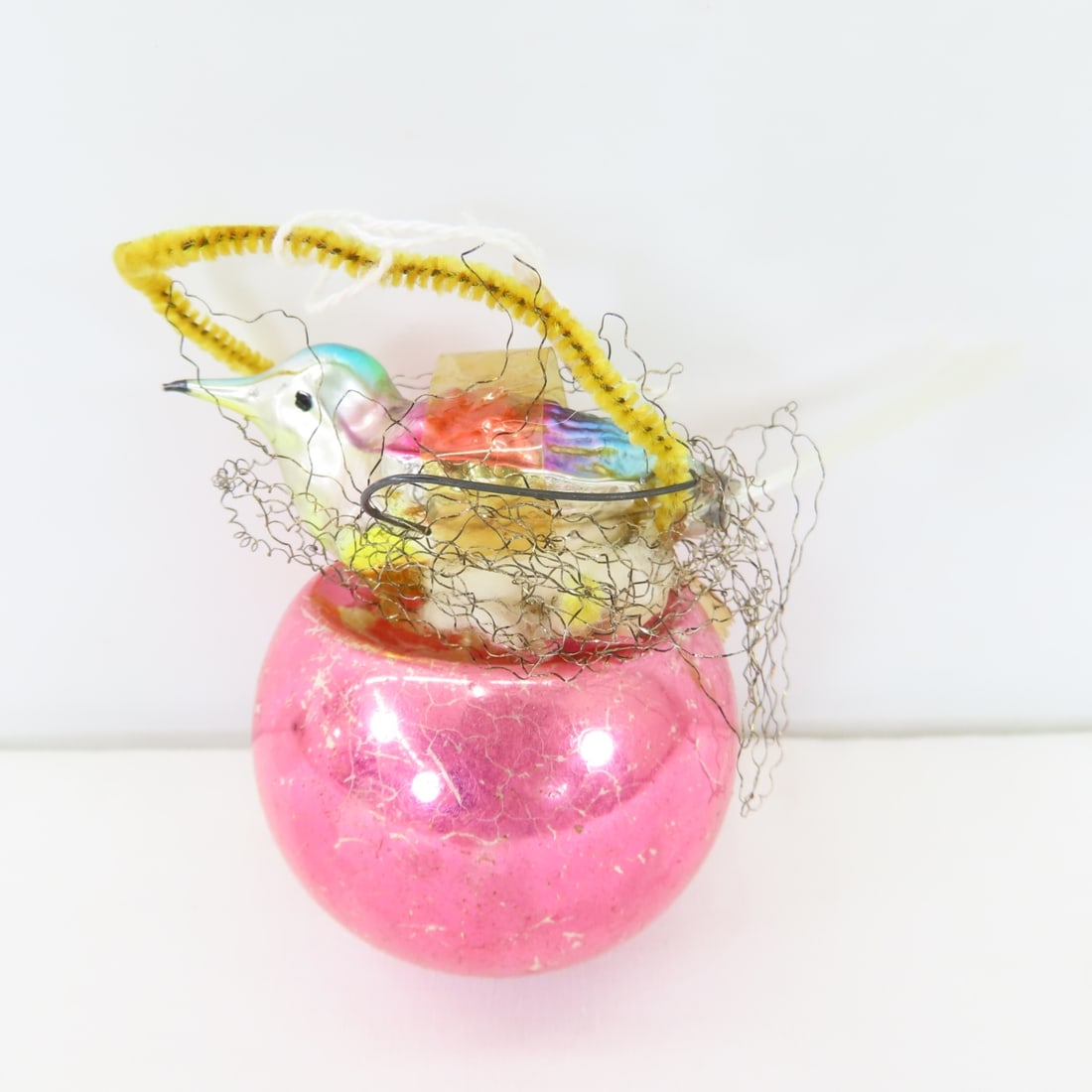 Antique German Blown Glass Ornaments, Birds, Fish - 11