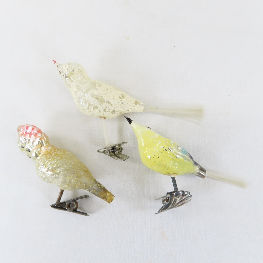 Antique German Blown Glass Ornaments, Birds, Fish - 6