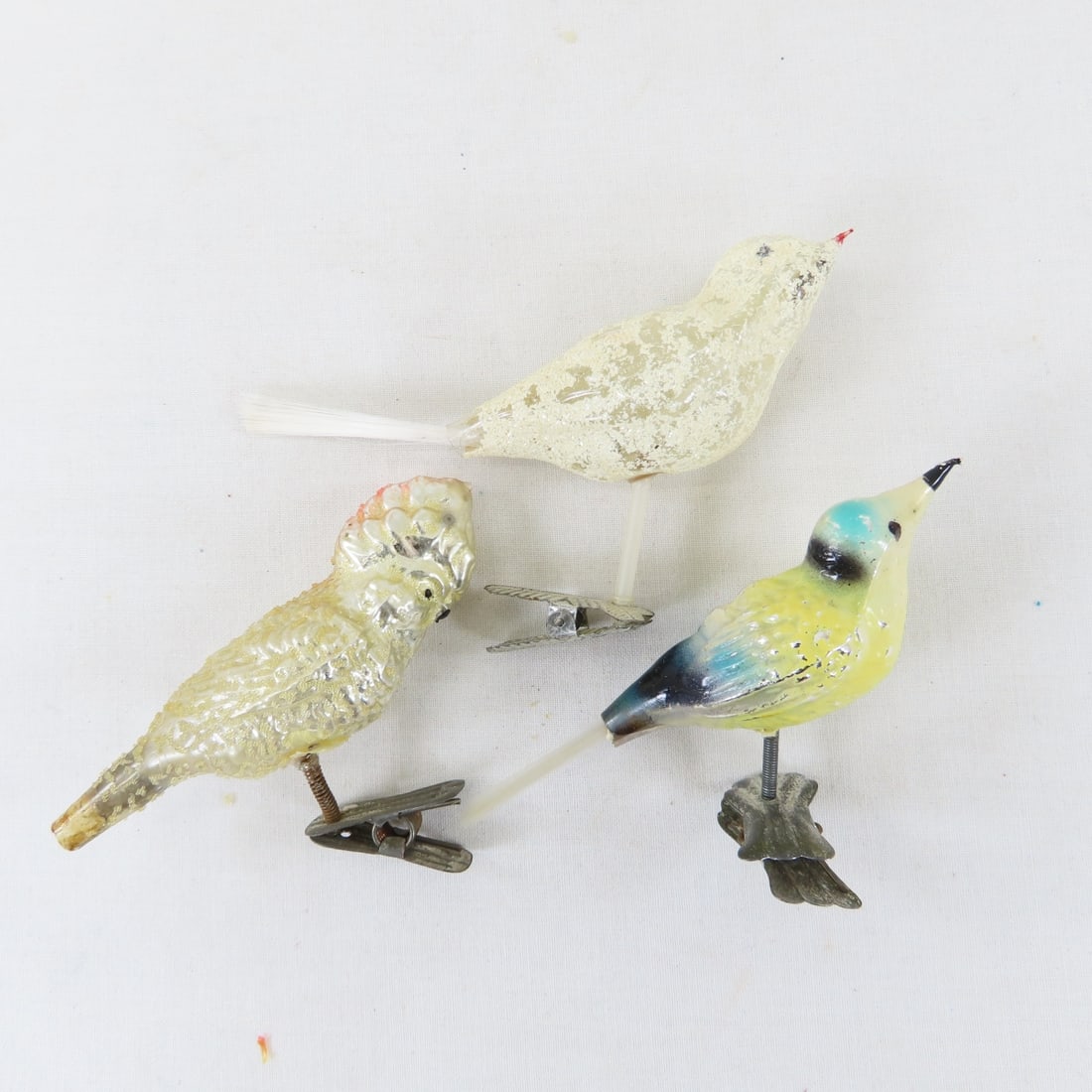 Antique German Blown Glass Ornaments, Birds, Fish - 7
