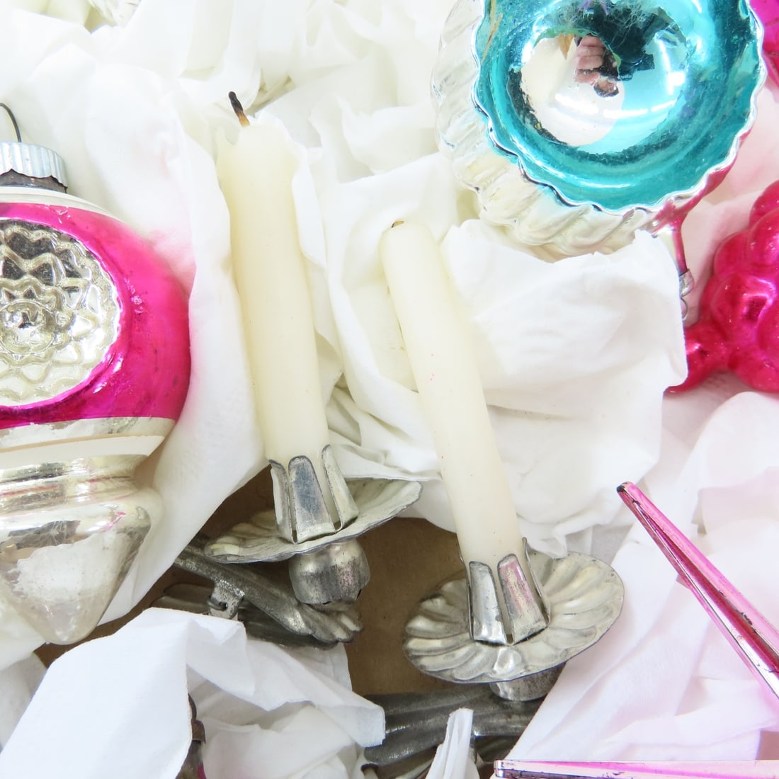 Vintage & Antique Christmas Ornaments & storage - 4