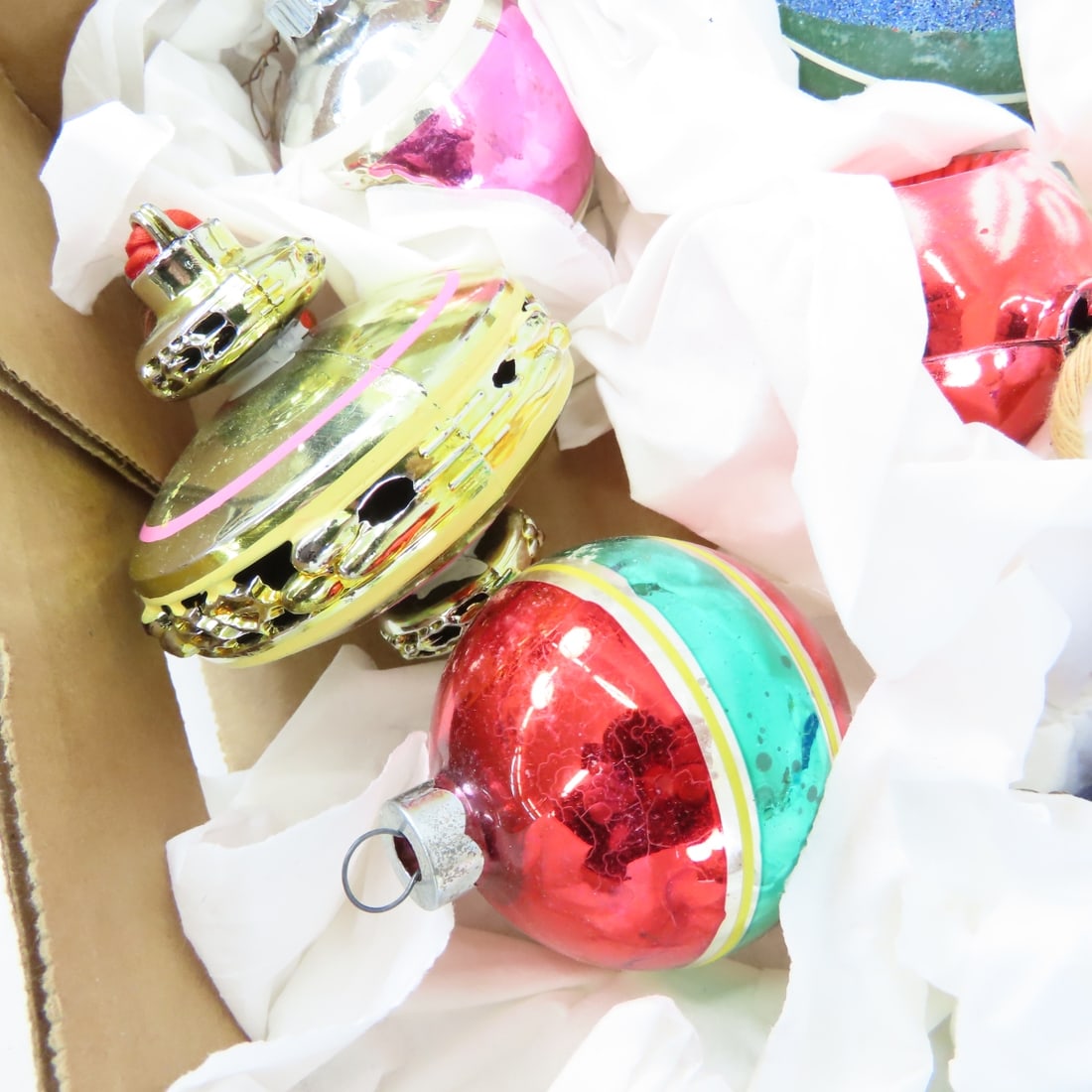 Vintage & Antique Christmas Ornaments & storage - 13