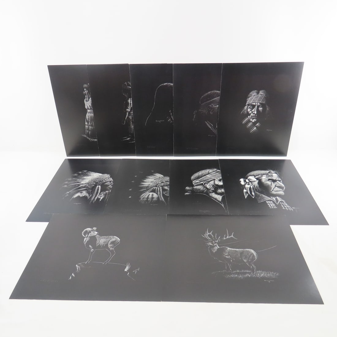 11 Sammy Sandoval LE Native American Prints: 11 Sammy Sandoval LE Native American Prints - 2000 of each one were printed. each measures approx 14x11". LOT SIZE 14x11x1" 1 LB Photos are part of description. (Live Auctioneers only shows a max of