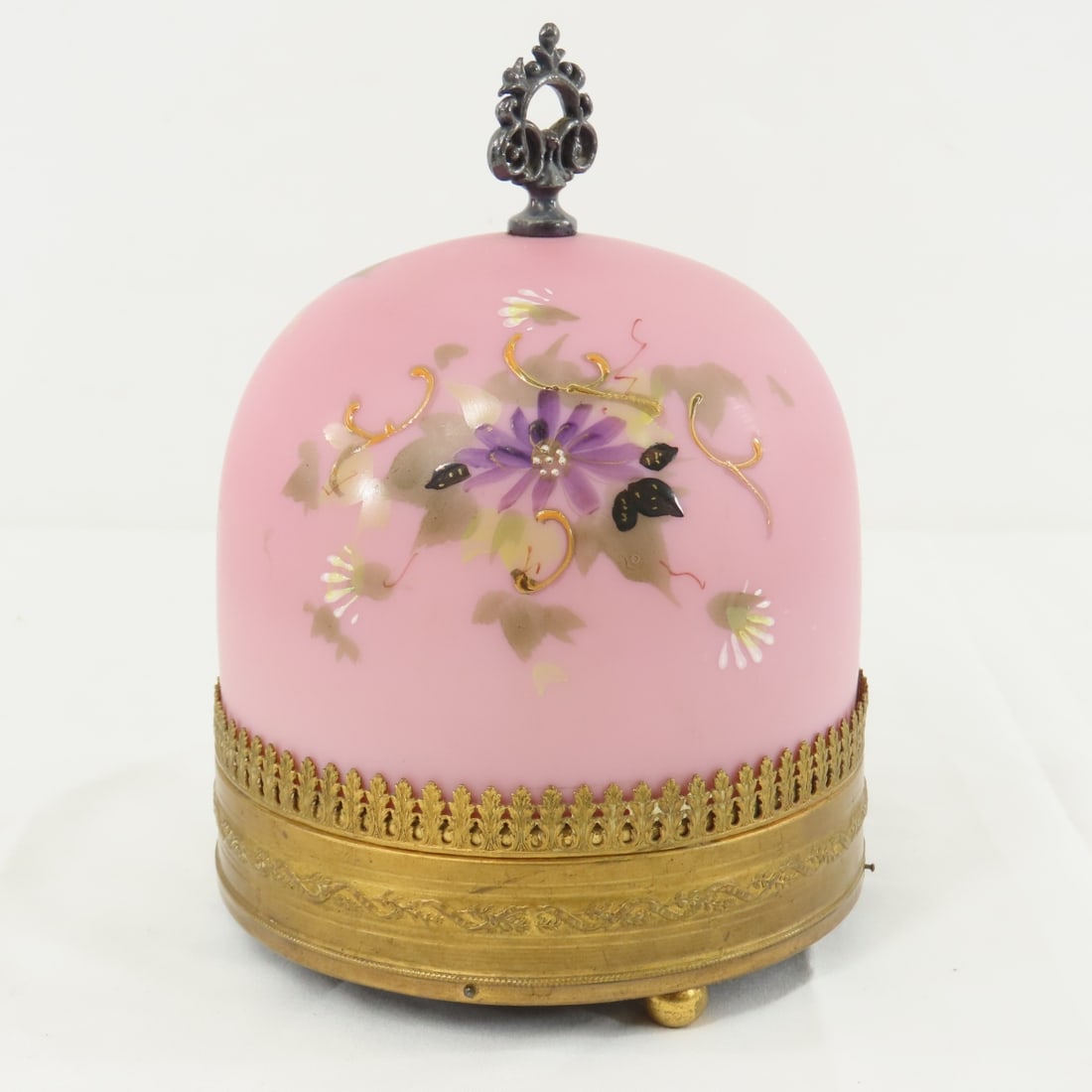 Mt. Washington Glass French HP Paris Music Box - 3