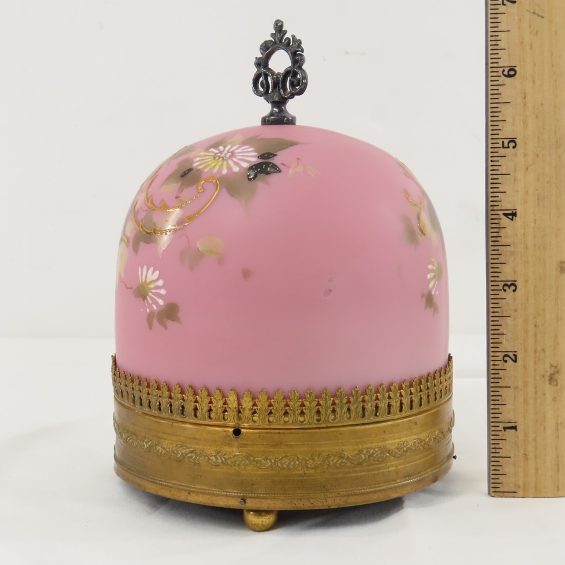 Mt. Washington Glass French HP Paris Music Box - 4