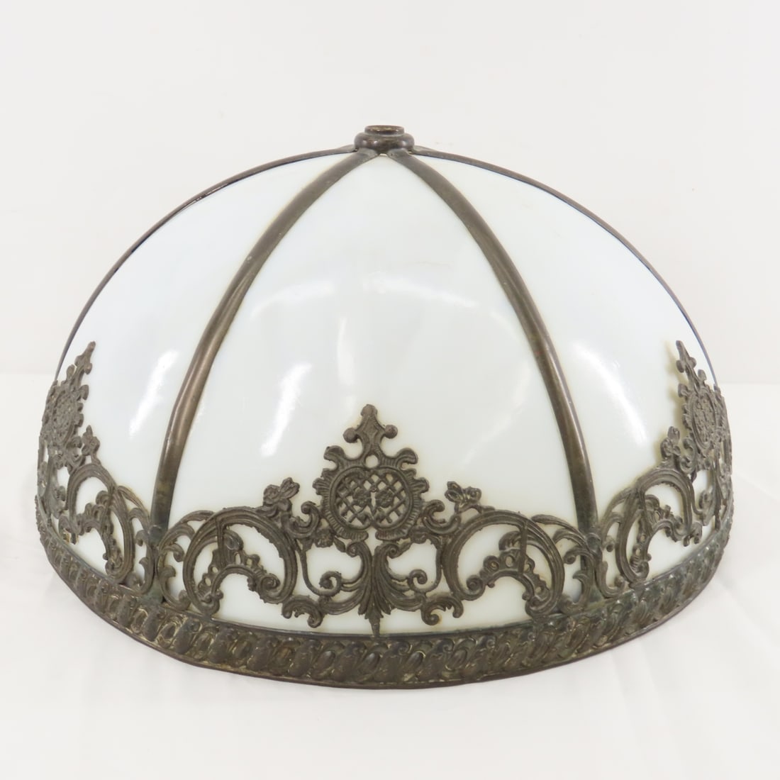 Antique White Slag Glass Light Shade - 2