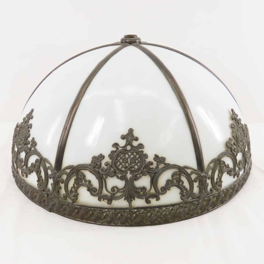 Antique White Slag Glass Light Shade - 4