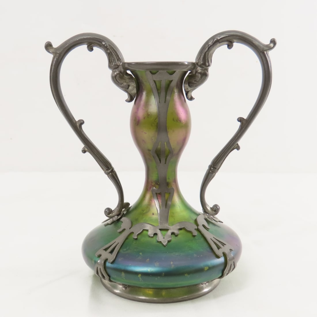 Art Nouveau Bohemian Austria Kralik Threaded bowl - 8