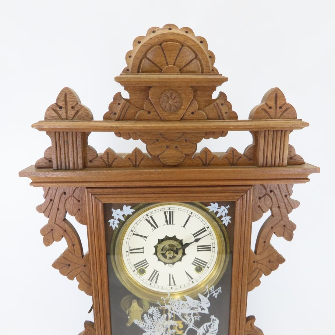 Anson Clock Co Gingerbread Mantle Clock - 7
