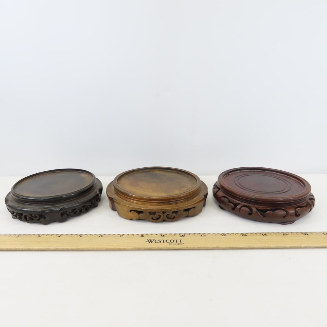 Wood Vase Stands and Pedestals, Mirrors & Displays - 3