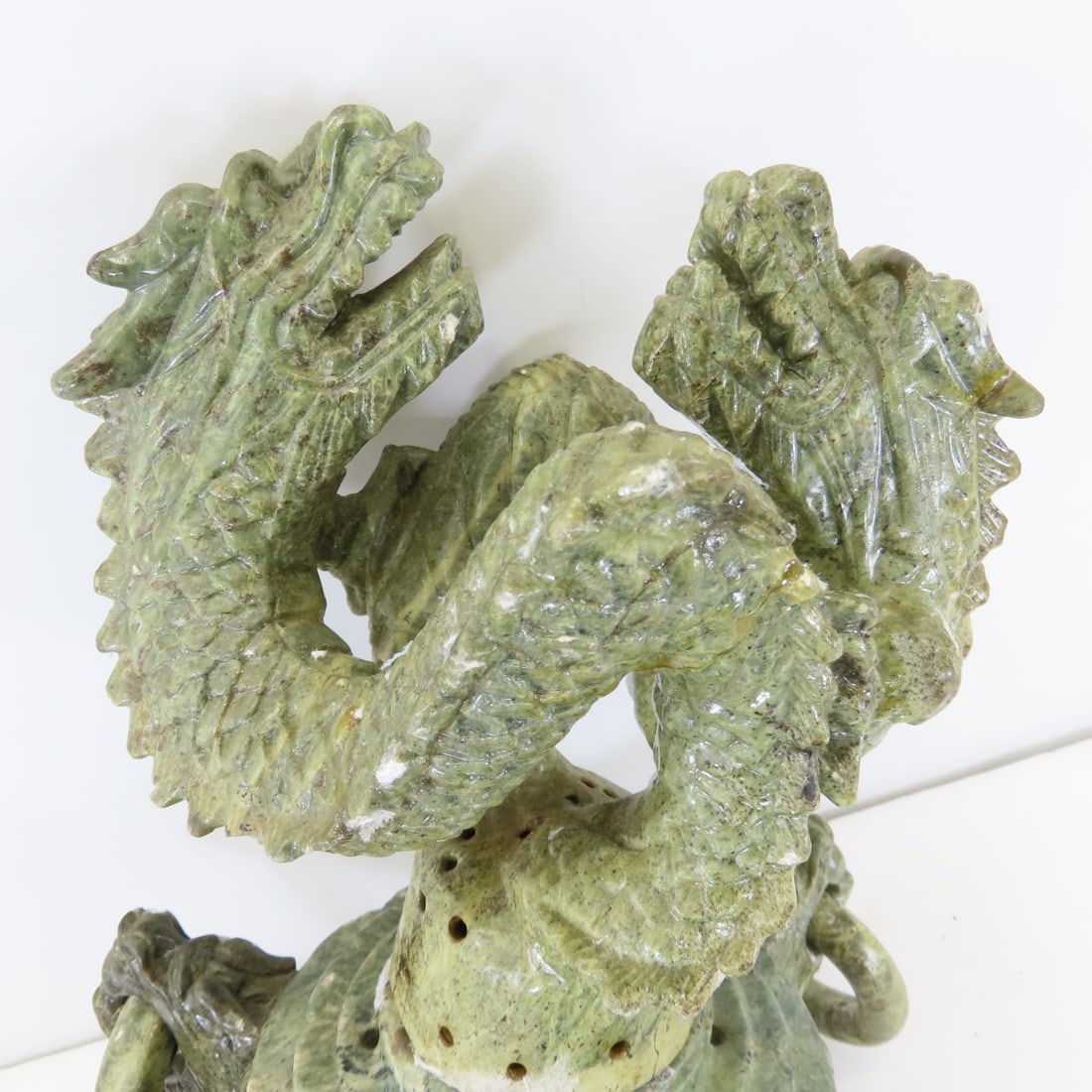 Chinese Stone Censer & Wood Carved Dragon - 15