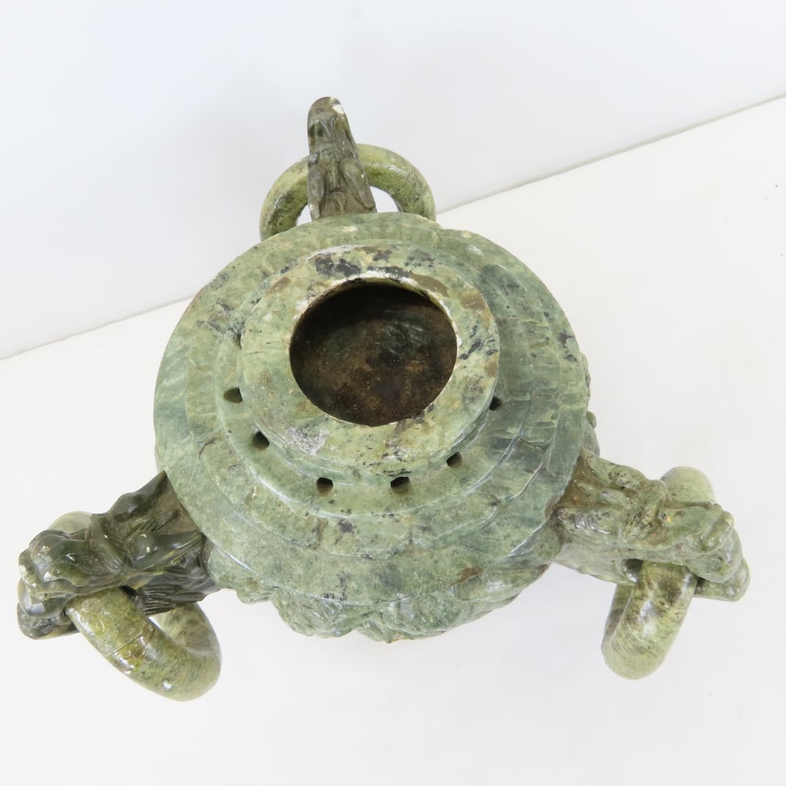 Chinese Stone Censer & Wood Carved Dragon - 20