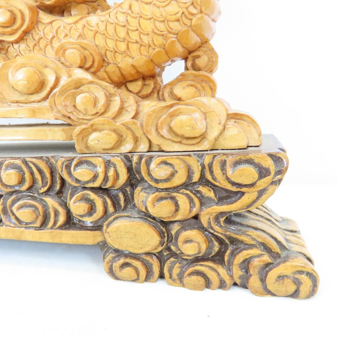 Chinese Stone Censer & Wood Carved Dragon - 5