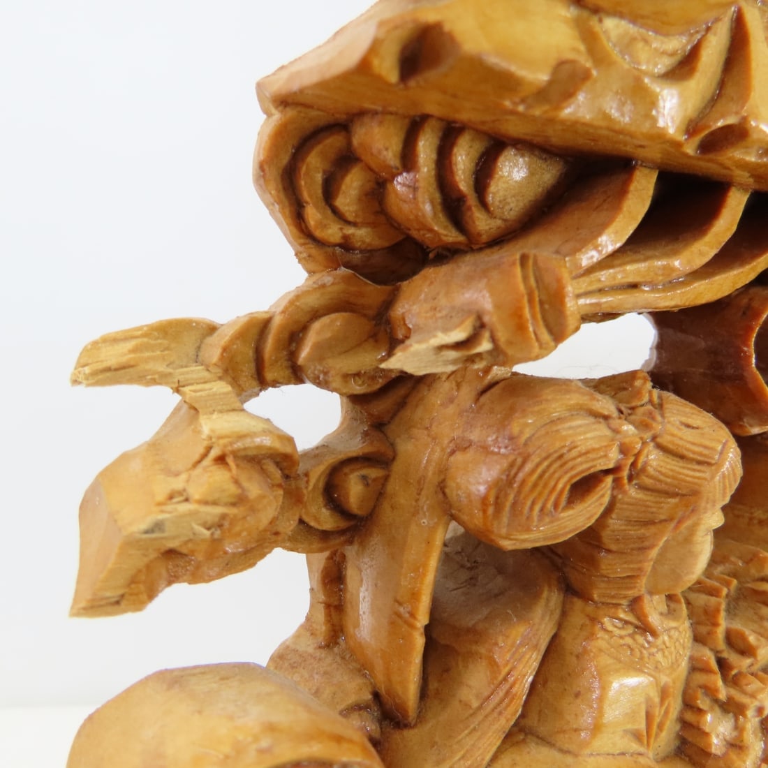 Chinese Stone Censer & Wood Carved Dragon - 6