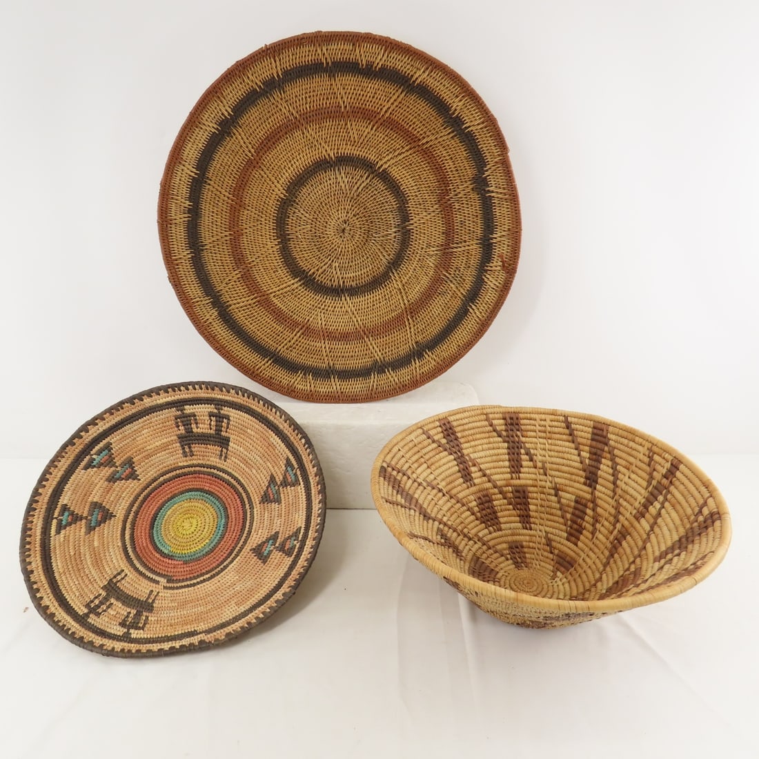 3 Hand Woven African Reed Baskets (1 of 15)