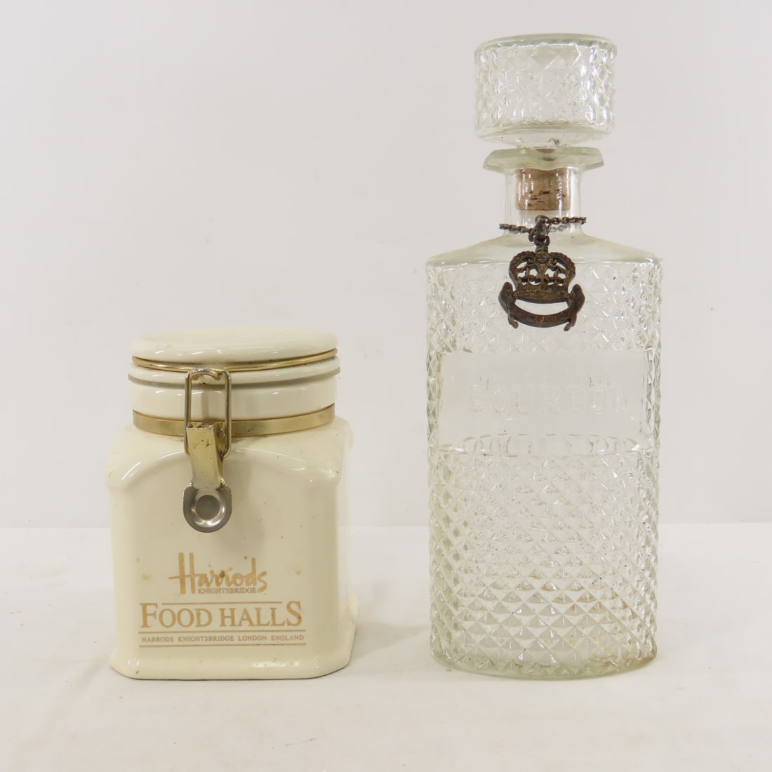 Vintage Bourbon Decanter, Shish Kabob Weapon Set - 11