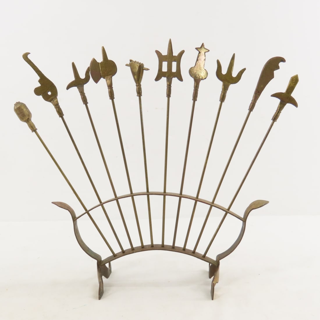 Vintage Bourbon Decanter, Shish Kabob Weapon Set - 7